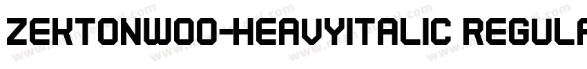 ZektonW00-HeavyItalic Regular字体转换